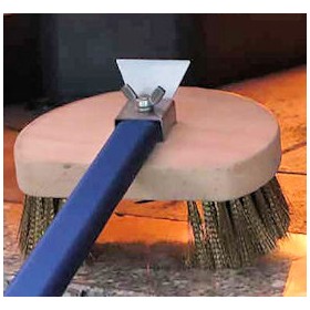 SPAZZOLA OTTONE MEZZALUNA RICAMBIO 17x15